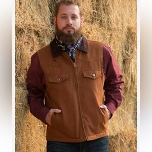 Wyoming Traders Cody Concealed Carry Canvas Vest XL. Cinnamon